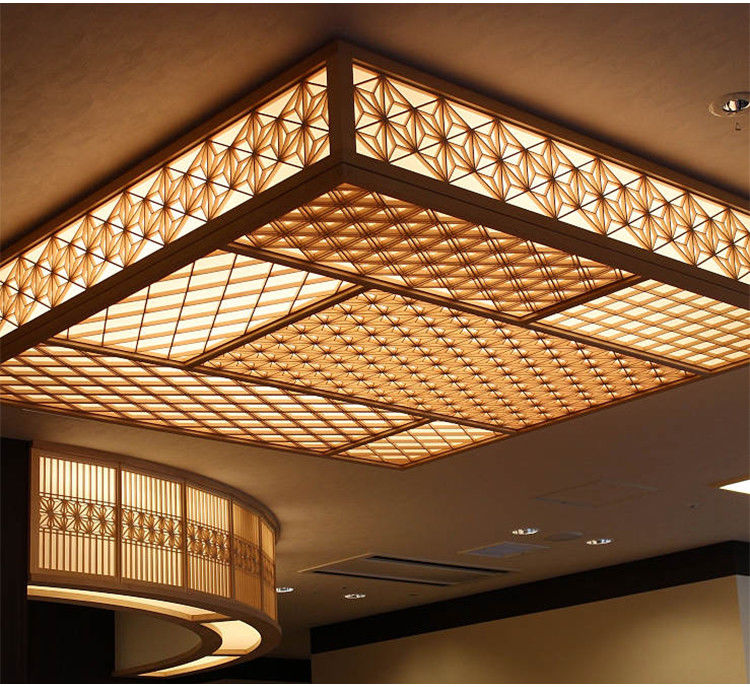 Parede de separação decorativa de madeira contínua francesa Kumiko Products de Hinoki 3D