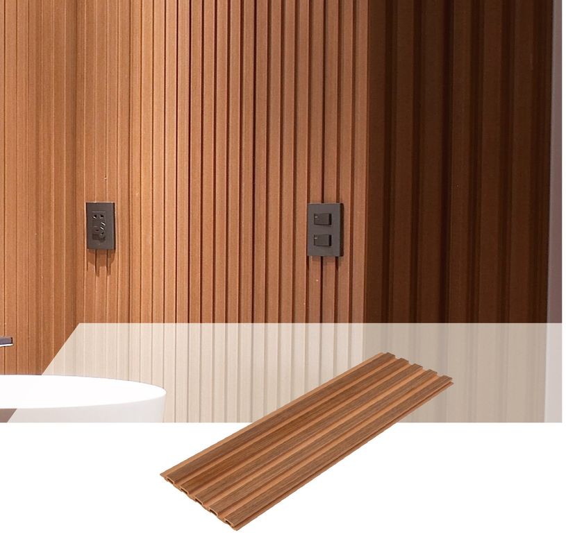 Painel de parede interior decorativo 159*10mm da sala de visitas WPC que Waterproofing