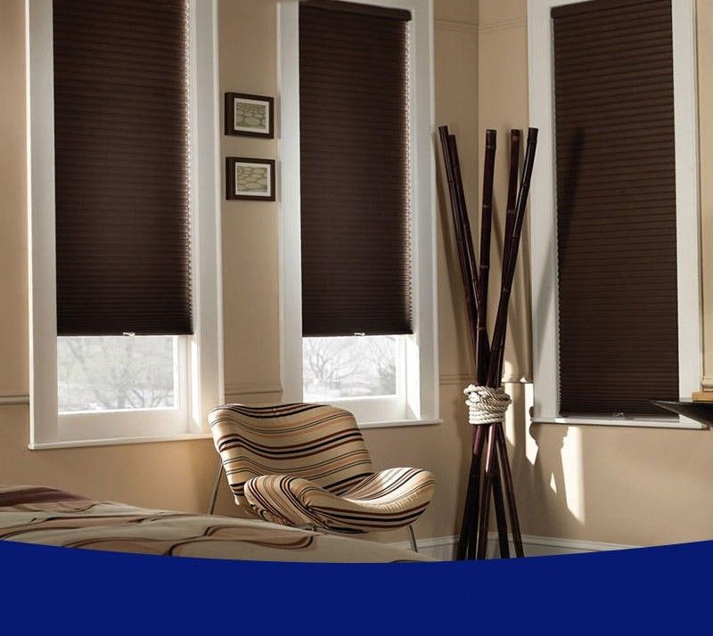 Uma mais baixa cortina sem corda de papel de dobramento aberta cega cortinas provisórias plissadas