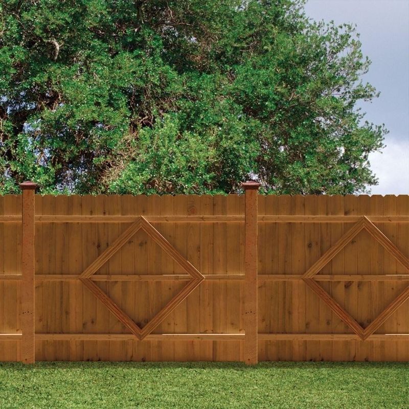 Jarda 8 Ft Cedar Wood Fence Panel Outdoor alto Cedar Border Fence do FSC