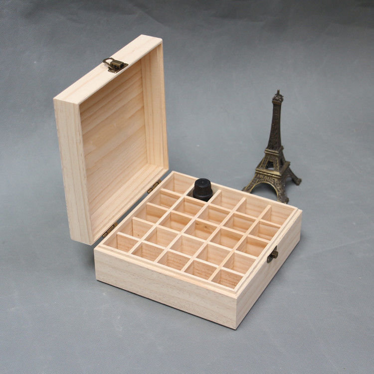 Caixa de madeira Lidded removível do quadrado para o armazenamento seco 41*31*24cm do fruto