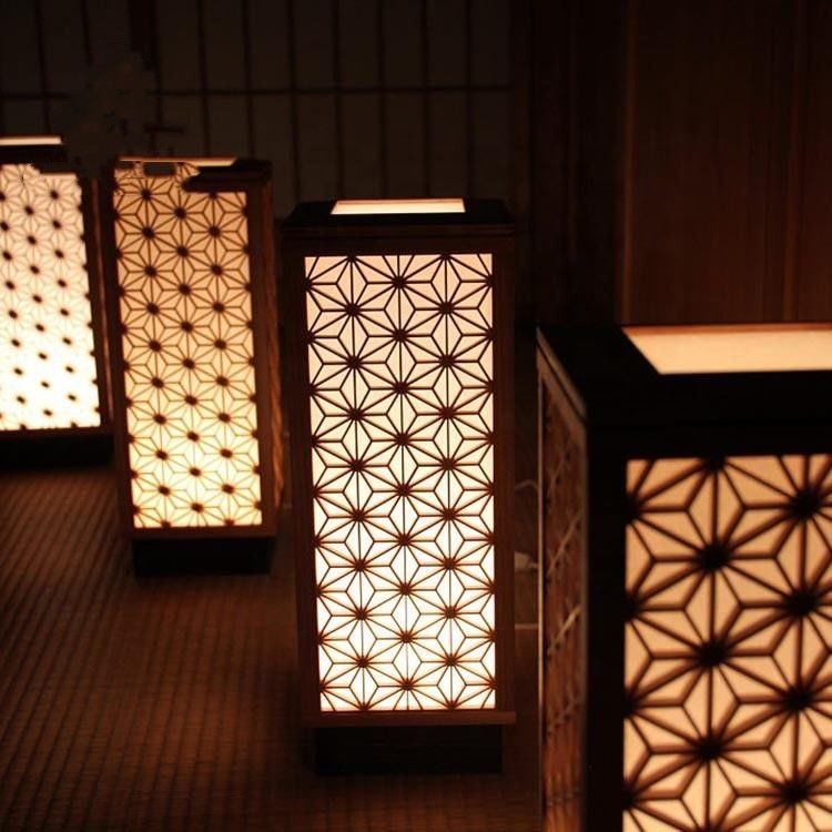 Telas decorativas rústicas do divisor de Kumiko Led Water Bubble Wood da madeira para o restaurante