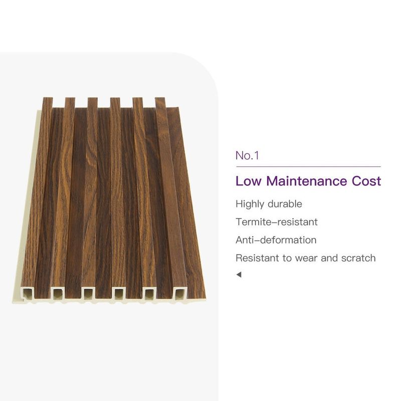 Hotel Residencial WPC Decoração de interiores de madeira Grandes painéis de parede decorativos WPC painel de parede flutuado