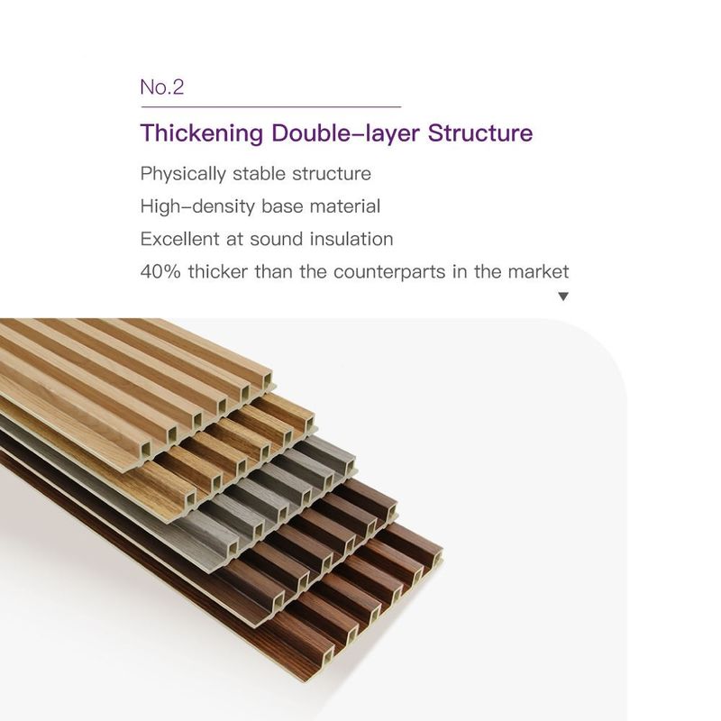 Hotel Residencial WPC Decoração de interiores de madeira Grandes painéis de parede decorativos WPC painel de parede flutuado