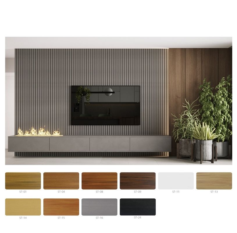 Hotel Residencial WPC Decoração de interiores de madeira Grandes painéis de parede decorativos WPC painel de parede flutuado