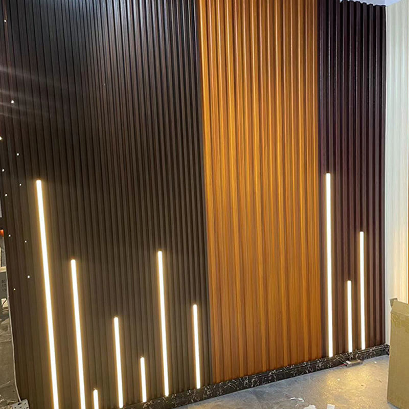 Painéis de parede WPC coloridos Decorações de parede Interior Instalação fácil Revestimento de parede WPC anti-arranhões