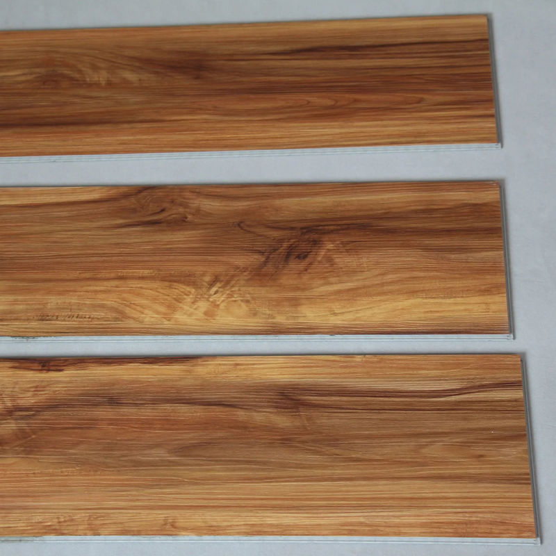 Textura de madeira personalizável SPC piso à prova de fogo pedra plástico composto com clique impermeável luxo SPC vinil clique