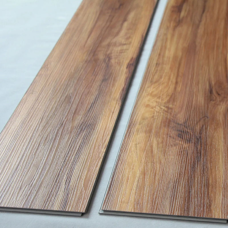 Textura de madeira personalizável SPC piso à prova de fogo pedra plástico composto com clique impermeável luxo SPC vinil clique