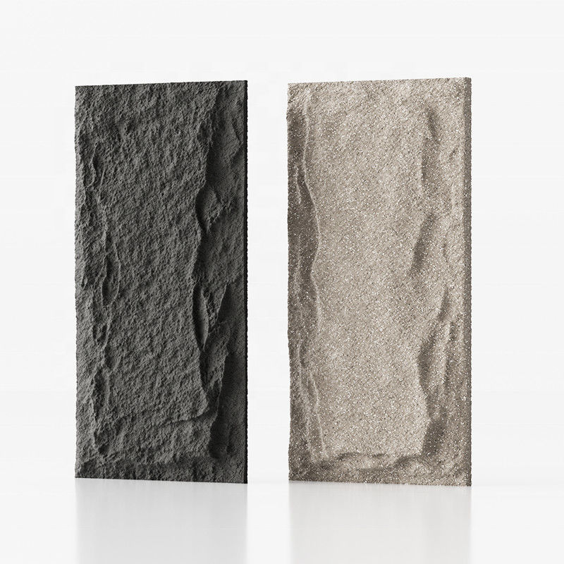 PU Painel de parede de pedra artificial Poliuretano Pedra de cogumelo 3D Painel de parede de pedra decorativa