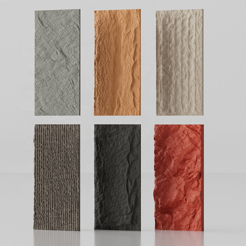 PU Painel de parede de pedra artificial Poliuretano Pedra de cogumelo 3D Painel de parede de pedra decorativa