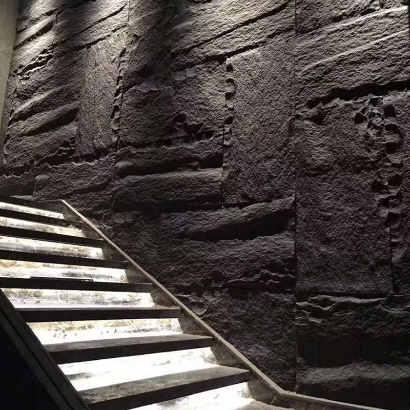 Gráfico Impotente PU Pedra 3D Decoração Externa Interior Decorativo Pedra Painel de Parede Pedra Artificial PU