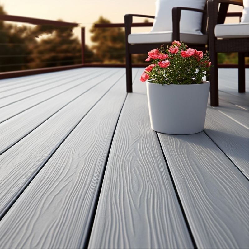 WPC/BPC Teak Cor WPC Terraço Exterior Incandescente Capa de Fibra de Madeira Impermeável De alta qualidade Composite Decking Antiderrapante