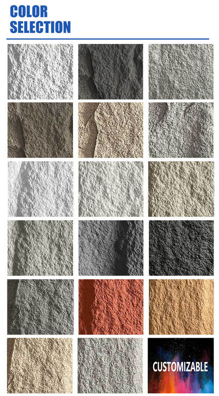 Painel de parede de pedra de PU Painel de parede de pedra de poliuretano 3D Painel de parede de painel de parede Peso leve artificial Pedra de ardósia