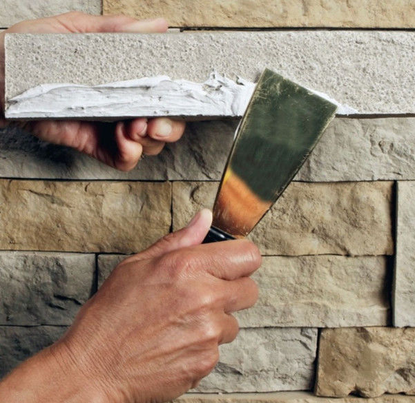 Painel de Parede de Pedra Artificial Pu Painel de Pedra Pu Painel de Pedra Falsa Veneer Pedra de Cultura Natural Para revestimento de parede exterior