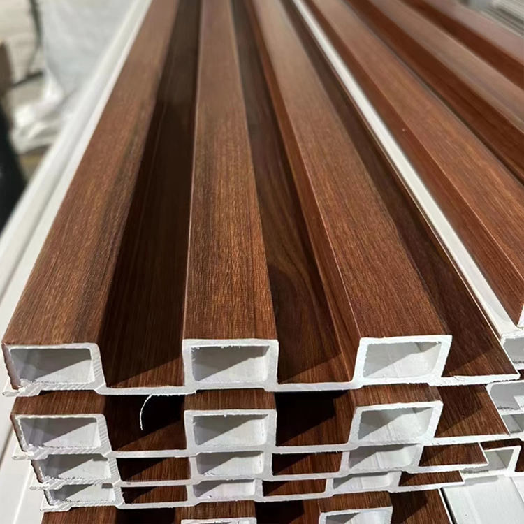 Painel de parede interior de madeira plástica de revestimento composto de parede flutuada