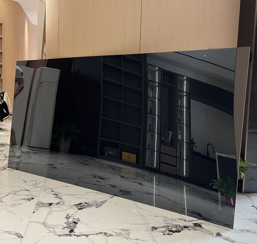 Interior Fibra de carvão de bambu Madeira Veneer Texturas metálicas Espelho sólido Painéis de parede de PVC