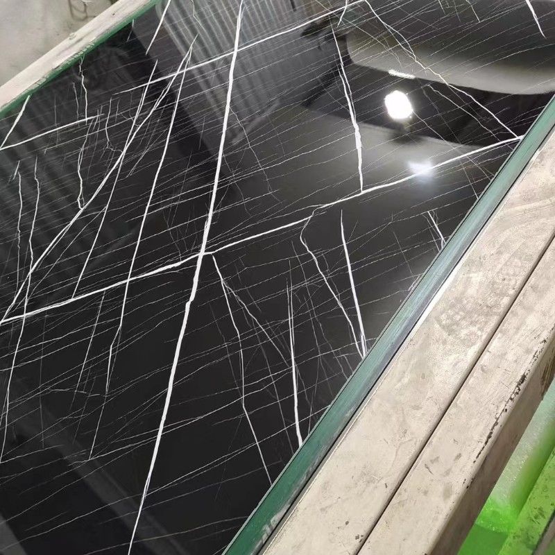 Folha laminada de PVC de placa UV 1220*2440mm Decoração de interiores Painel de revestimento de parede de mármore