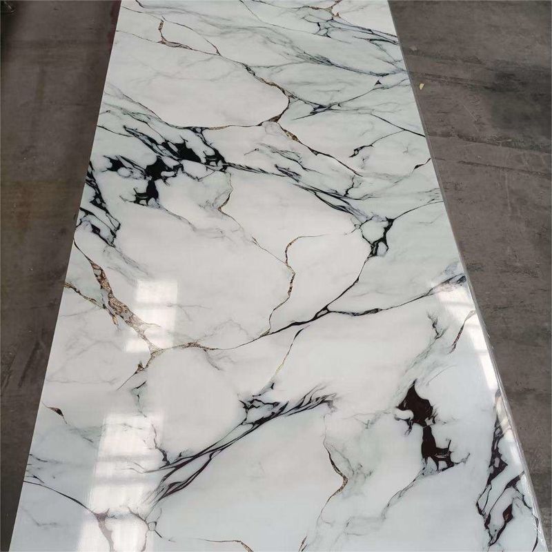 Folha de mármore UV Pvc 4x8 impermeável mais vendido 1220*2800*3mm Fornecimento de fábrica com vários desenhos