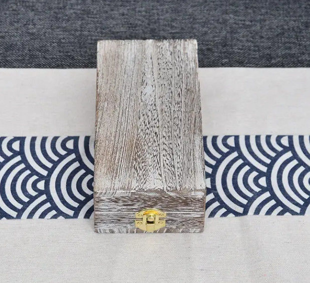 Caixa de jóias de madeira maciça Paulownia Multicolor personalizada para armazenamento de presentes