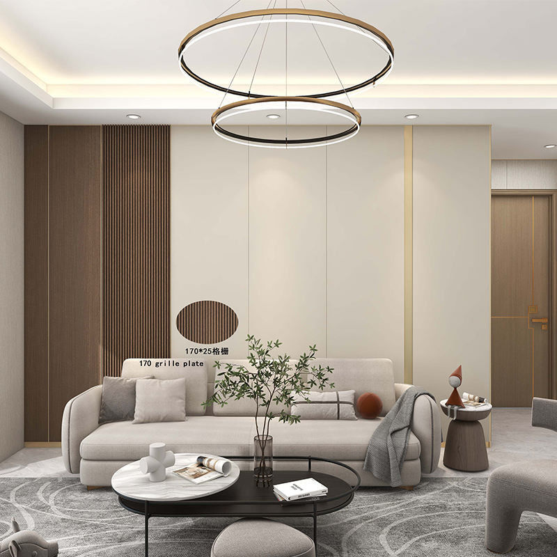 Painéis de parede de madeira de plástico laminado Wpc Painéis de parede de madeira de plástico laminado Wpc