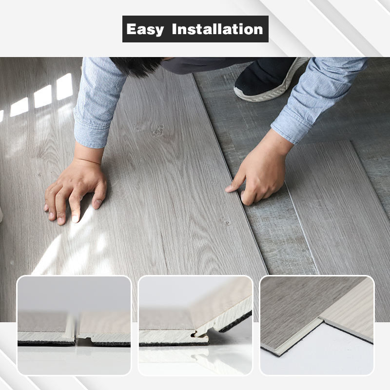 Fácil Instalação Piso SPC Engenharia de madeira maciça piso laminado piso Spc piso Clique Vinil pedra PVC composto
