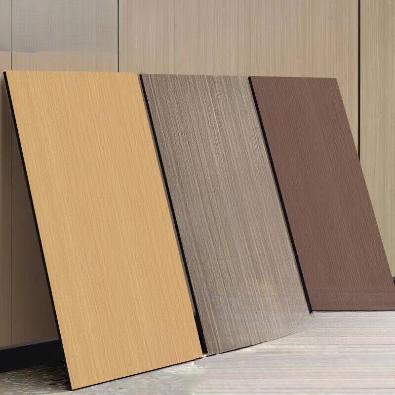 Luz de luxo 8 mm Grão de madeira para decoração de parede interior Painel acústico de alta qualidade Panéis de chapa de madeira de carvão vegetal