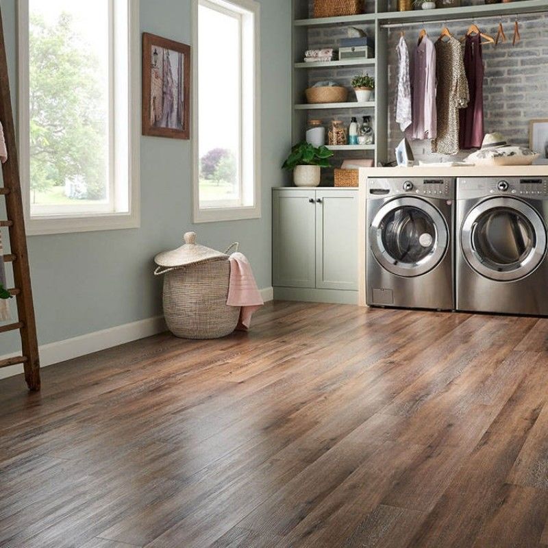 pavimentos de plástico sem grãos de madeira de luxo revestidos com pavimentos de PVC de polímero de pedra de 6 mm