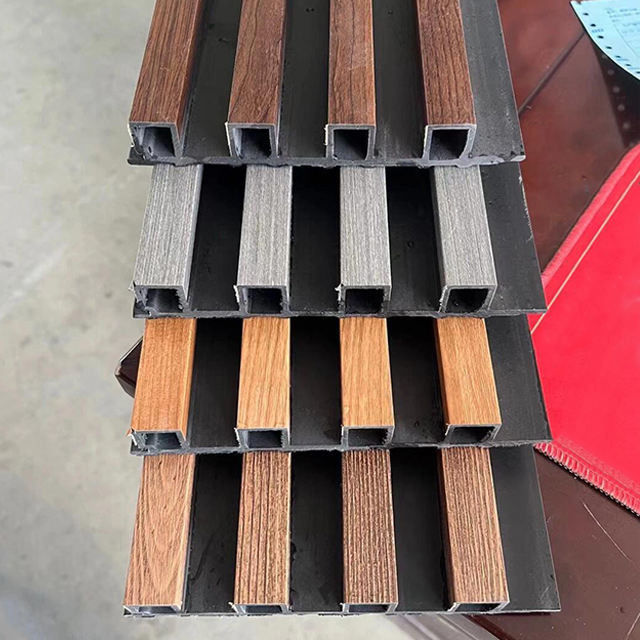 Painel de Parede Interior Wpc Pvc Fat 3D Decor Wpc Painel de Parede para Interior Hotel Design de Bambu