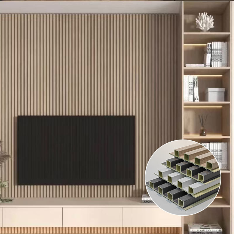 Painel decorativo WPC Lambrin para revestimento de parede interior em ambientes domésticos