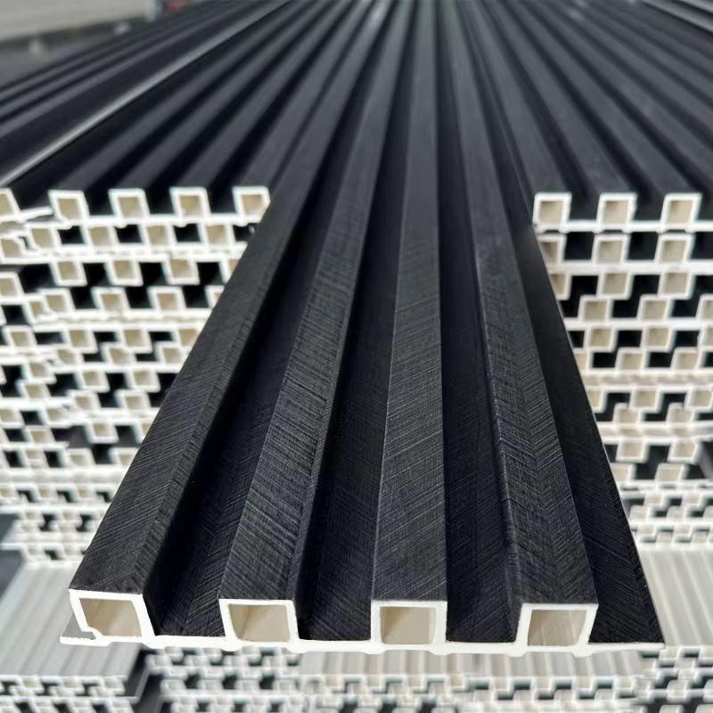 Preço por atacado Design moderno Painel de parede WPC Anti-estático Painel de parede de ripas de madeira interior para revestimento de parede WPC à prova d'água para interiores