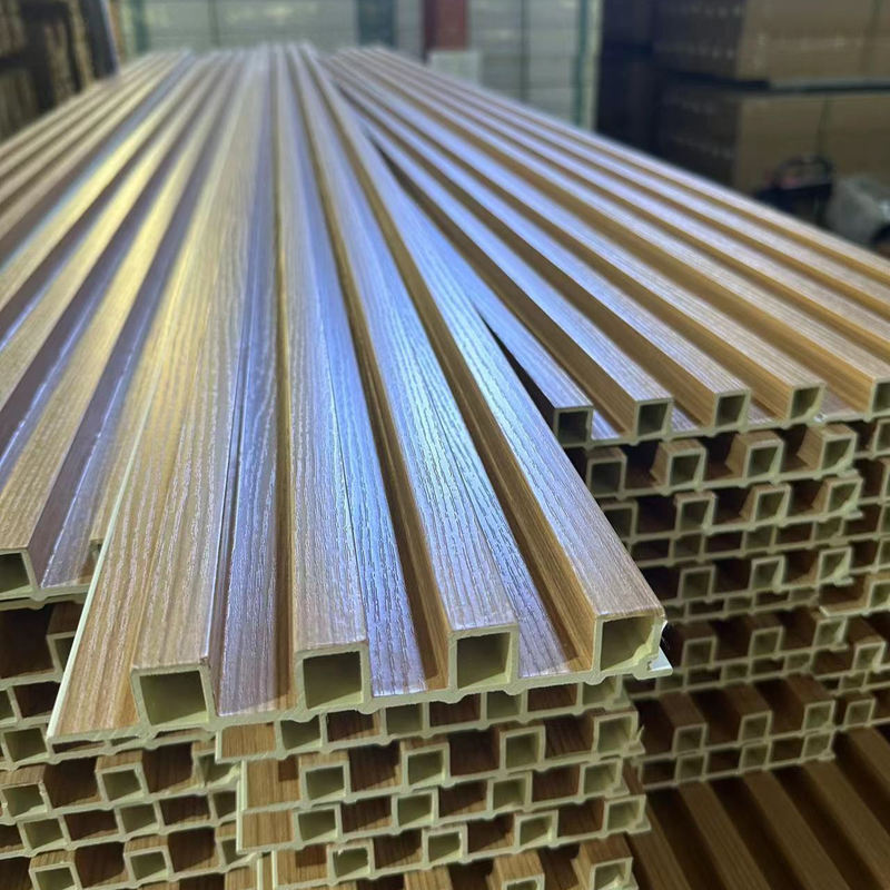 Fácil de instalar painel de parede Wpc composto de madeira revestimento externo interior o painel de parede flutado