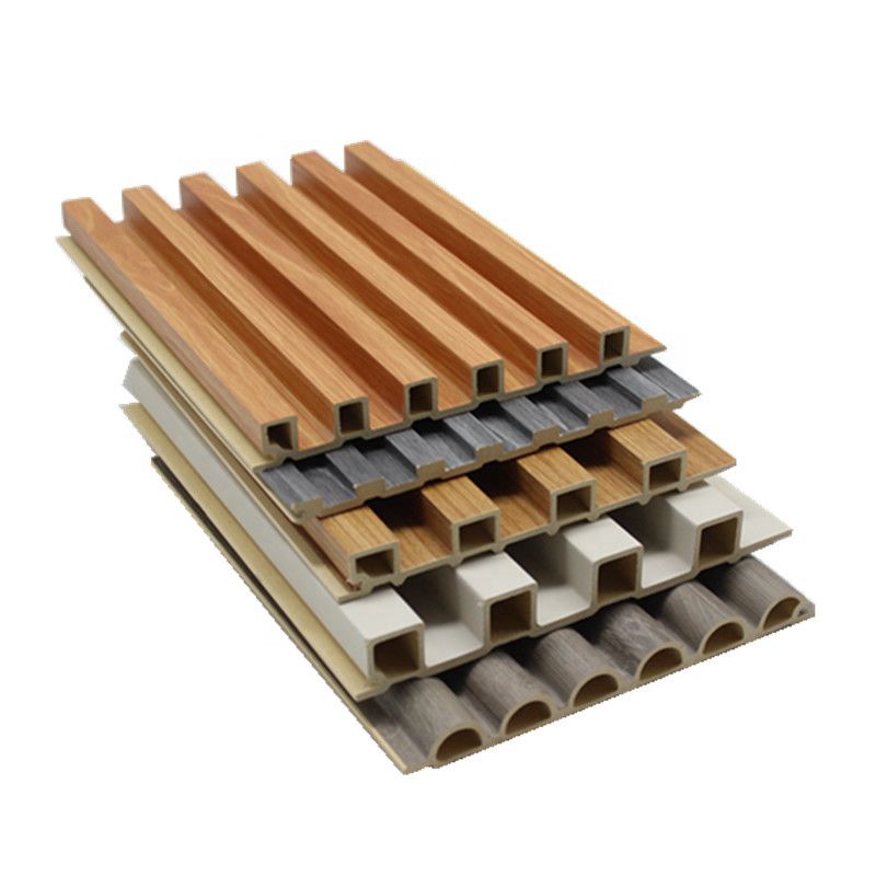 Impermeável Integrado Outro Painel de Parede Painéis curvos de madeira PVC Decoração de parede Interior Painel de parede Wpc Slat