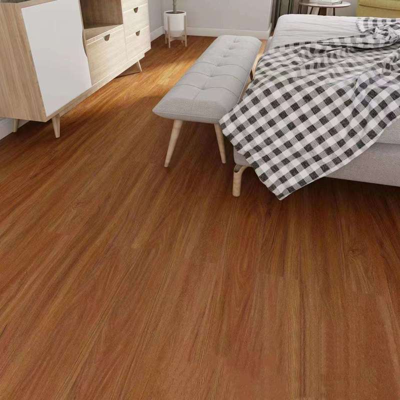 Piso SPC 4mm Impermeável com Grão de Madeira Vinílico com Sistema Click para Decoração de Casa