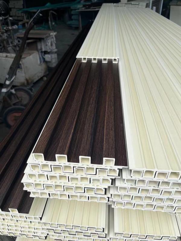 Fluted Wall Panel Cladding Wood Plastic Composite WPC Wall Ceiling Panel Laminated Wood Veneer