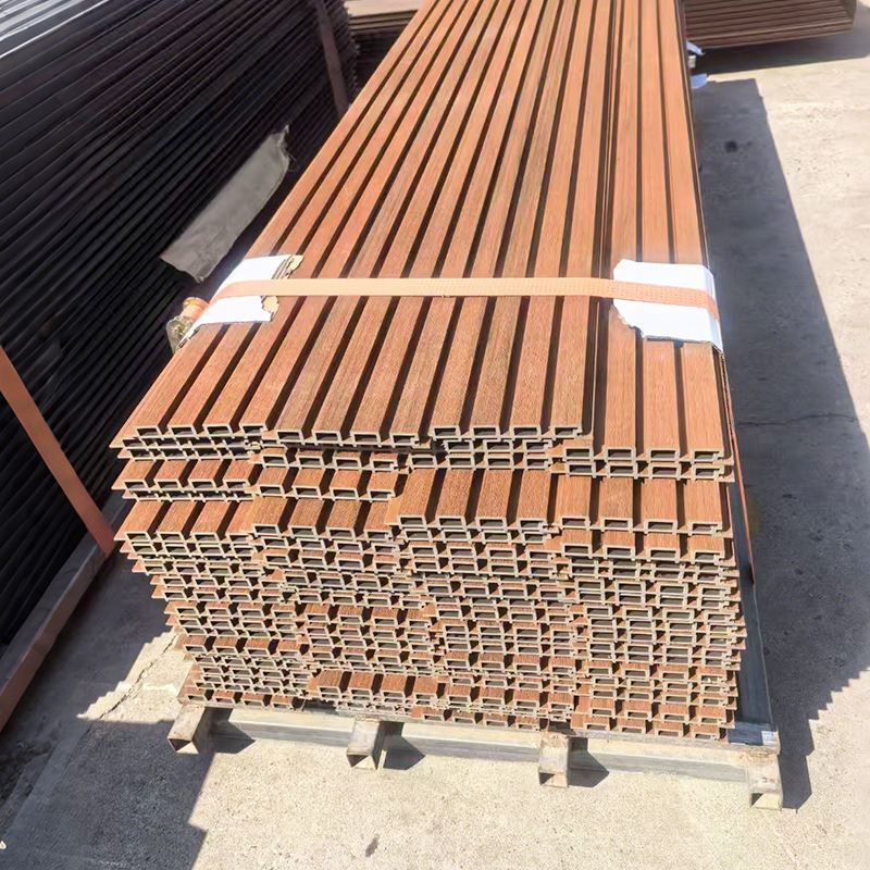 Madeira Plástico Composto Exterior Exterior Wpc revestimento de parede Wpc resistente à água painel flutuado painel de parede decorativo exterior