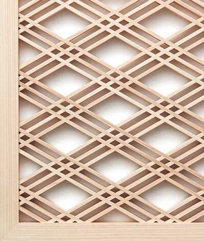Estilo japonês de alta tecnologia tradicional de flor de madeira ou Kumiko para móveis ou janelas