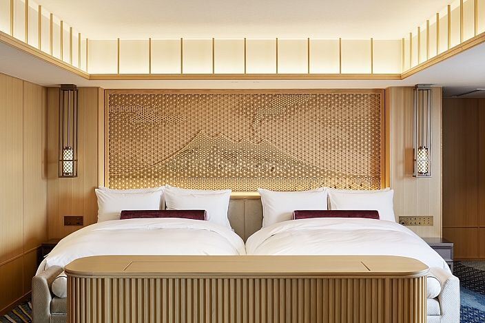 Estilo japonês de alta tecnologia tradicional de flor de madeira ou Kumiko para móveis ou janelas