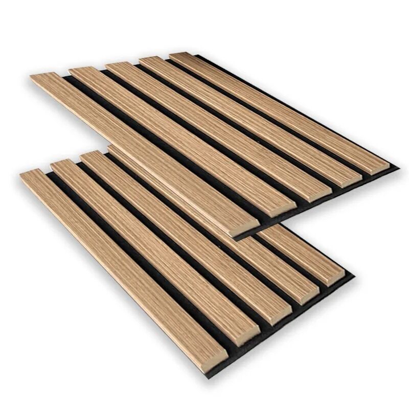 Painel de Revestimento Acústico de Madeira com Design Moderno Decorativo e Absorção Sonora