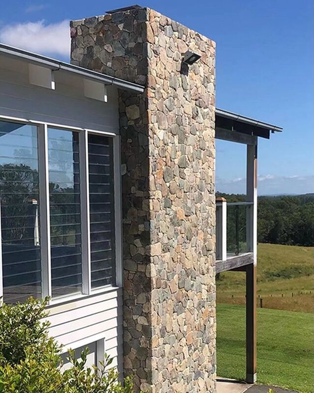 Revestimento de revestimento de chapa natural para coluna de banheiro Parede exterior e interior em Kerala Painéis de pedra