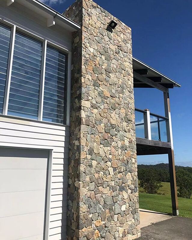 Revestimento de revestimento de chapa natural para coluna de banheiro Parede exterior e interior em Kerala Painéis de pedra