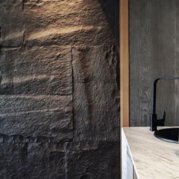 Panela de parede de pedra de PU de design moderno e leve de poliuretano decorativo