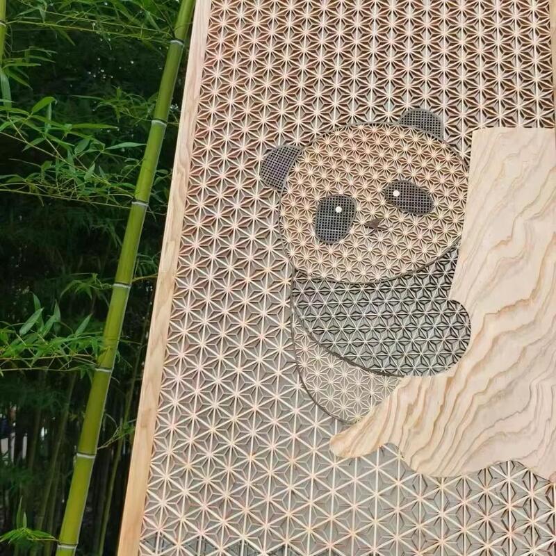 Trabalho de madeira Kumiko Artesanato de madeira para porta de madeira Janela Caixa de madeira Parede de decoração de restaurante japonês