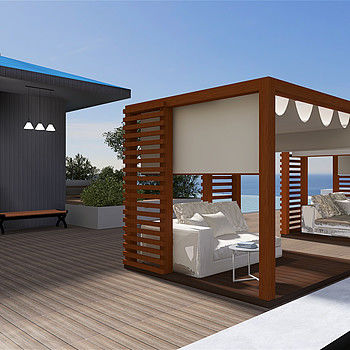 Revestimento composto plástico 222mm×25mm da parede exterior da madeira da extrusão do Co