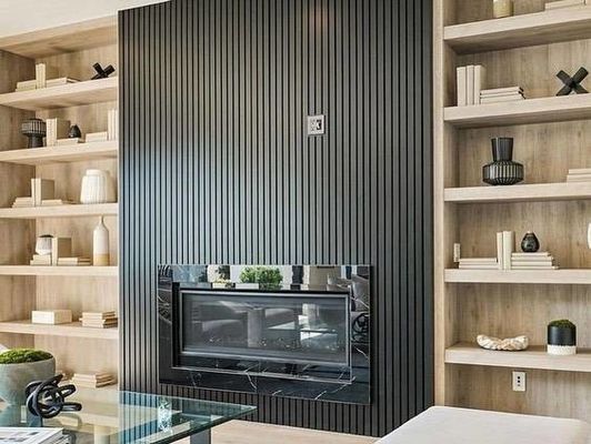 umidade laminada do painel de parede de 219*26mm WPC filme interior - prova