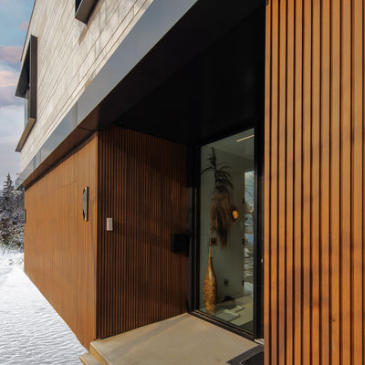 Resistência interior da podridão do painel de parede 195mmx28mm da grade moderna WPC