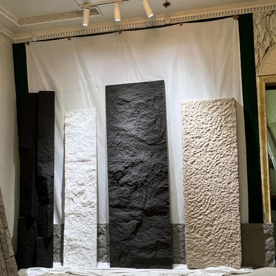 Painel de parede de pedra de PU exterior para interiores Painel de placa grande de pedra de poliuretano