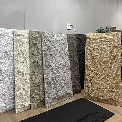 Pedra artificial insonorizada impermeável 3d Luxury Wall Panel Pu Stone Wall Panel