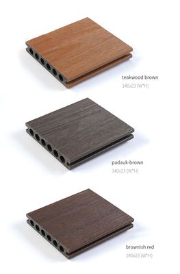 WPC Outdoor Tile 3D Rebocado Madeira Plástico Composite Decking para Jardim