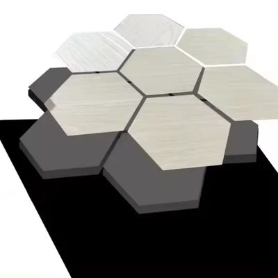 Melhore a experiência acústica 3D Hexagon Painéis de parede de madeira à prova de som rosa laranja branco ou cores personalizadas