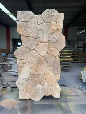 qualidade Painéis de parede exteriores Moderno poliuretano PU Pedra de cultura artificial de peso leve Pedra de mármore artificial de PU fábrica